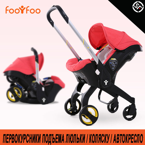 FOOFOO high landscape stroller folded stroller sitting lying baby cradle basket triple safety seat free shipping