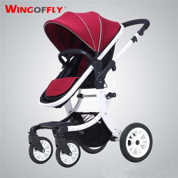 Baby Pushchair Kinderwagen Stroller High Landscape Baby Carriage for Newborn Baby Stoller 3 in 1 Single Seat Kids Car 4 Wheels