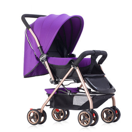 Luxury Baby Stroller 3 in 1 Light Portable Folding Kinderwagen Infant Stoller Sit and Lie for Newborn Baby Carriage Four Wheels
