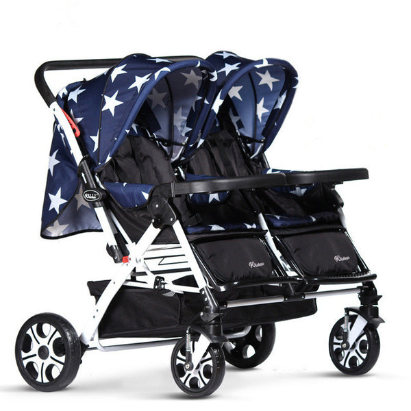 2016 New Baby Twins Double Luxury Stroller Newborn Foldable Brand Kinderwagen Pram Shockpoof Travel Pushchairs Infant Carriage