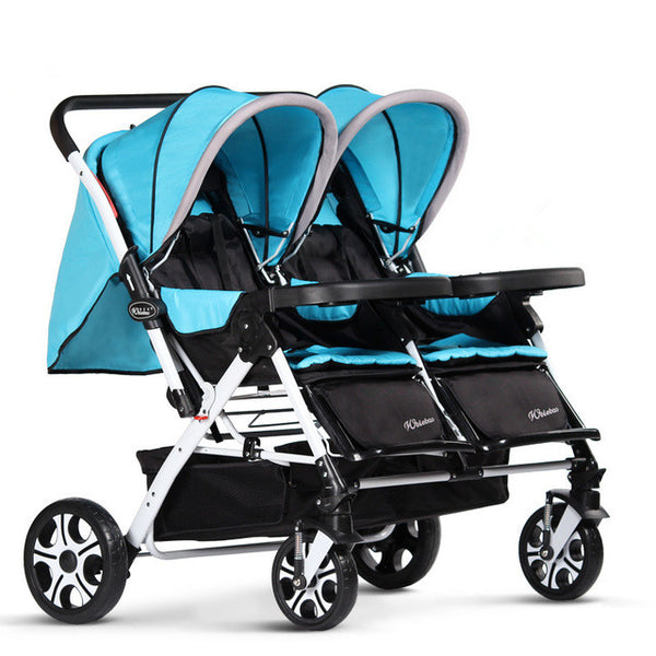 2016 New Baby Twins Double Luxury Stroller Newborn Foldable Brand Kinderwagen Pram Shockpoof Travel Pushchairs Infant Carriage