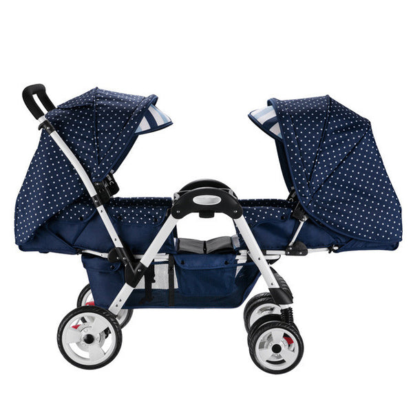 New European Style Pram Twins Baby Carriage Car Travel System,Folding Twins Baby Stroller,Double Stroller Prams and Pushchairs