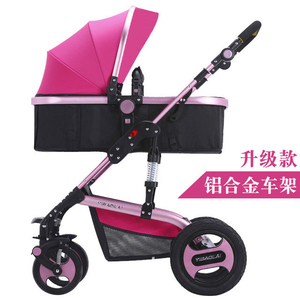 Baby Stroller Newborn Infant Carriage Strollers Fashion Pushchair Lightweight Portable Pram for Baby 0-36 Months Flat to Sleep