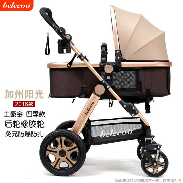 Deluxe Baby Stroller,Baby Prams Pushchairs,Portable Baby Carriage Strollers Ultralight Infant Pushchair Folding Pram for Newborn
