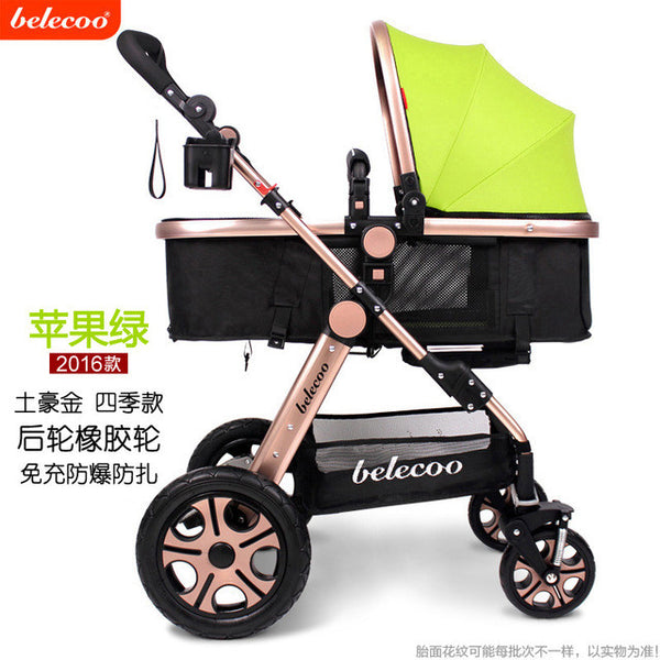 Deluxe Baby Stroller,Baby Prams Pushchairs,Portable Baby Carriage Strollers Ultralight Infant Pushchair Folding Pram for Newborn