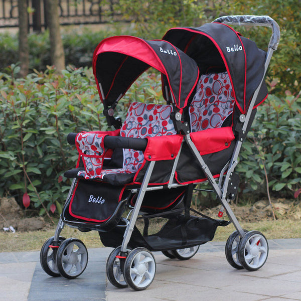 Lightweight Twin Baby Stroller,Luxury Baby Car Strollers,High Prams and Pushchairs Double Stroller,Newborn Baby Pram Twins Cheap