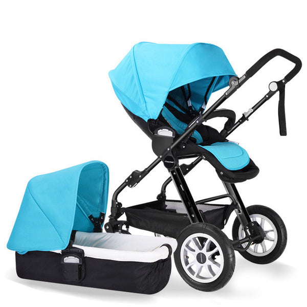 Hot Sale!! Luxury Baby Stroller 2 in 1 for Infant Newborn,Stroller High Landscape Baby Pram Pushchair,Bassinet Stroller System