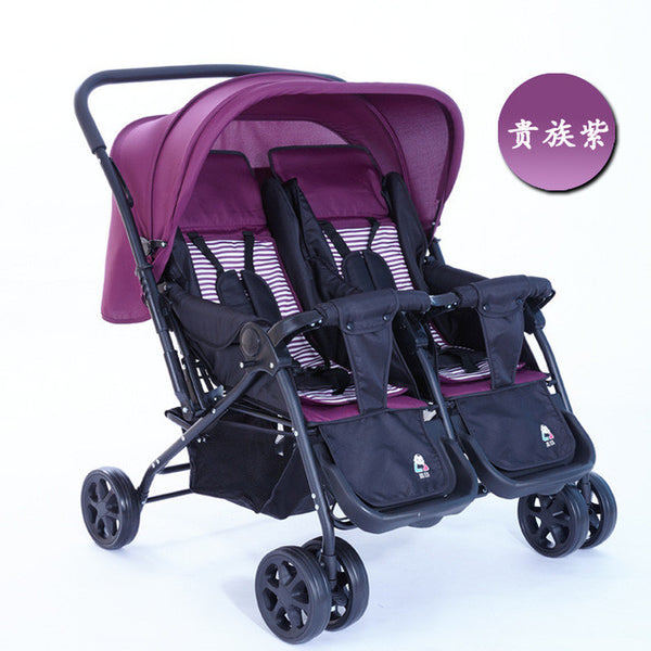 Portable Folding Twins Baby Stroller Light Weight European Baby Carriage Double Seat Travel Pram for Newborn Free Shipping