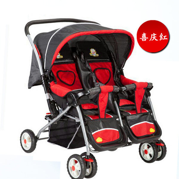 Portable Folding Twins Baby Stroller Light Weight European Baby Carriage Double Seat Travel Pram for Newborn Free Shipping