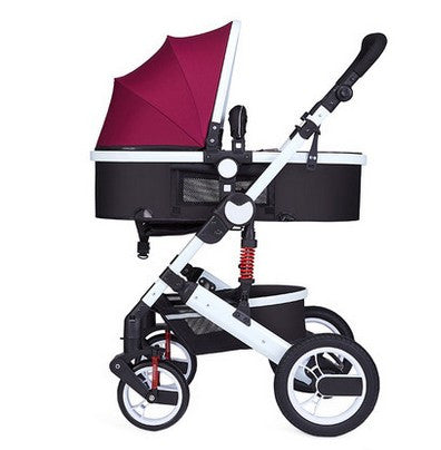 zhilemei stroller high landscape can sit or lie shock winter children baby stroller two-way deck trolley   free delivery