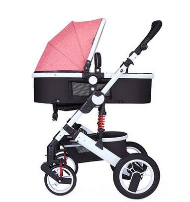 zhilemei stroller high landscape can sit or lie shock winter children baby stroller two-way deck trolley   free delivery