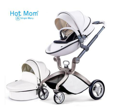 Hot Mom stroller stroller high landscape can sit or lie pneumatic wheels portable baby stroller trolley  free delivery