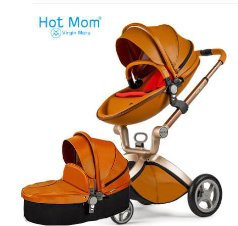 Hot Mom stroller stroller high landscape can sit or lie pneumatic wheels portable baby stroller trolley  free delivery