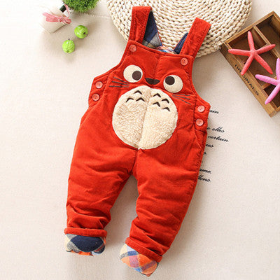 Winter/Autumn Baby Boy/Girls Overalls Corduroy Jumpsuit Cotton Thick Cartoon Cat Animal Toddler Pants/Trousers Bodysuit Clothing