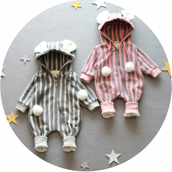 Retail 0-9months long-Sleeved Baby Infant cartoon footies bodysuits for boys girls jumpsuits Clothing newborn clothes