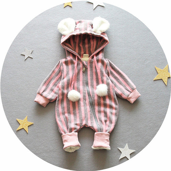 Retail 0-9months long-Sleeved Baby Infant cartoon footies bodysuits for boys girls jumpsuits Clothing newborn clothes