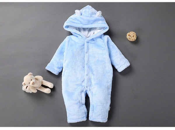 Baby Spring Autumn Overalls Newborn Outerwear Flannel Warm Jumpsuit  Infant Toddler Suit Toddler Hoodies Bodysuit Clothing