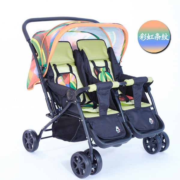 double stroller light Portable Folding Twins Baby Stroller Light Weight European Baby Carria – newbiecare